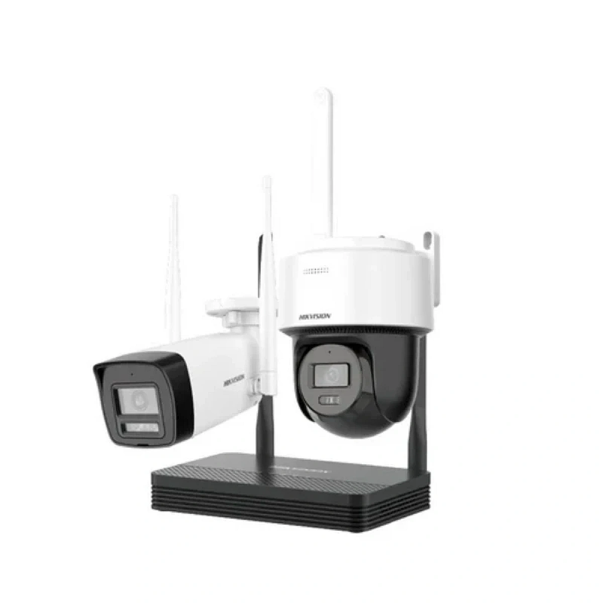 HIKVISION NKS424W03H Kit Cámara de Seguridad WiFi 4MP: NVR+1Cámara Fija+1Cámara PT