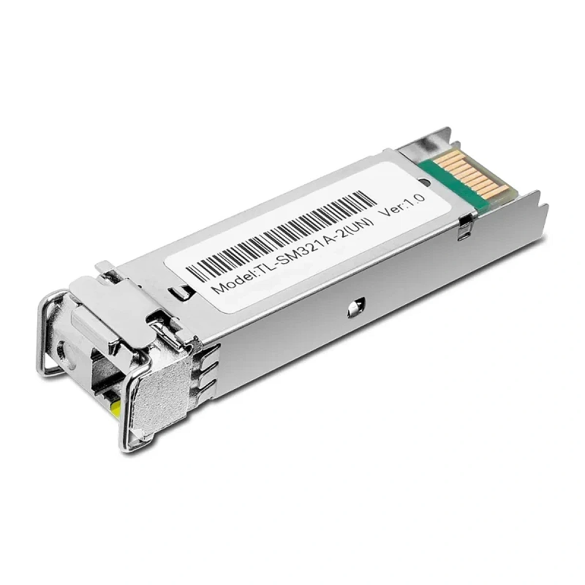 SM321A-2 TP-Link Omada Modulo SFP, 1.25Gbps, puerto LC simplex, distancia 2km, fibra monomodo, fibra single, onda TX1550/RX1310nm, dim 14x57x12mm, temp 0-70°C, interior.