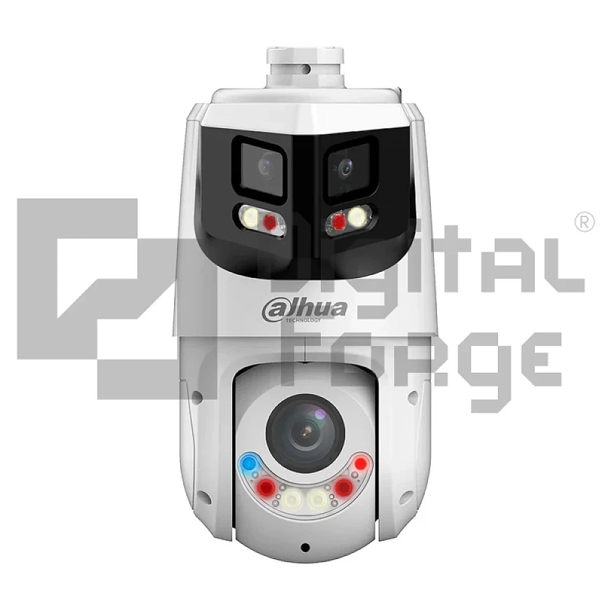 Camara panoramica y ptz tioc de 8mp + 4mp zoom x25 distancia ir max hasta 100 m proteccion perimetral disuasion activa