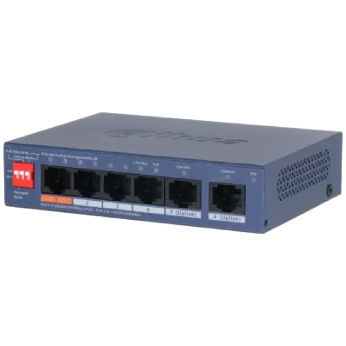 SWITCH POE CLOUD (DOLYNK) L2 6P (4P POE 10/100/1000 + 2P UPLINK GIG), 60W (P1 60W) - DAHUA