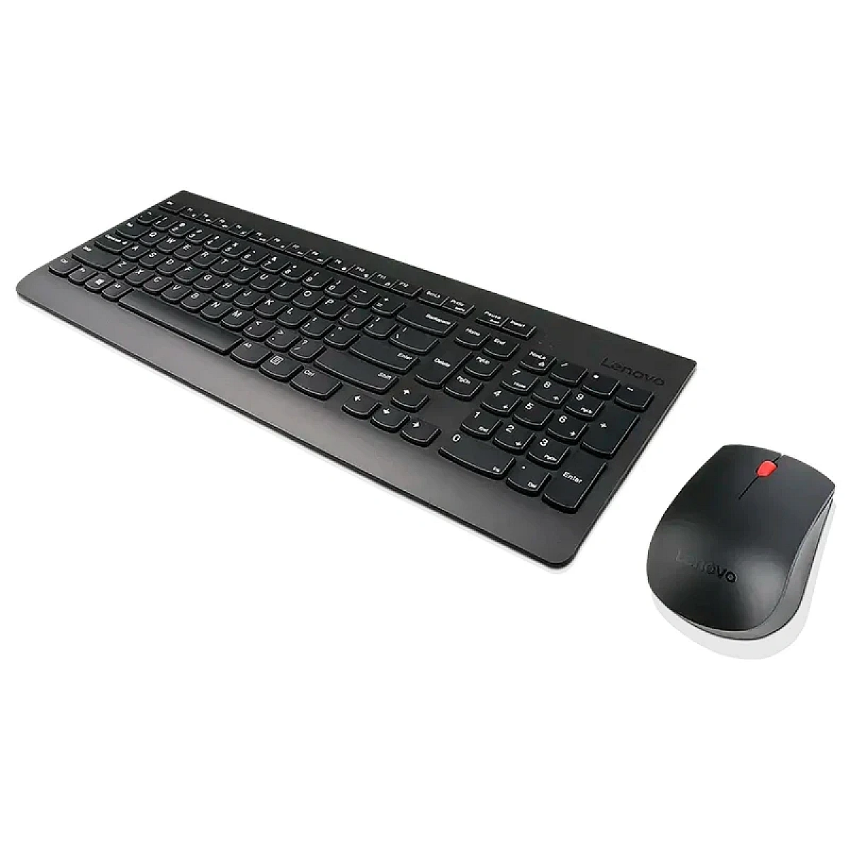 Teclado + Mouse Lenovo, Inalámbrico, Color Negro, (Kit Combo)