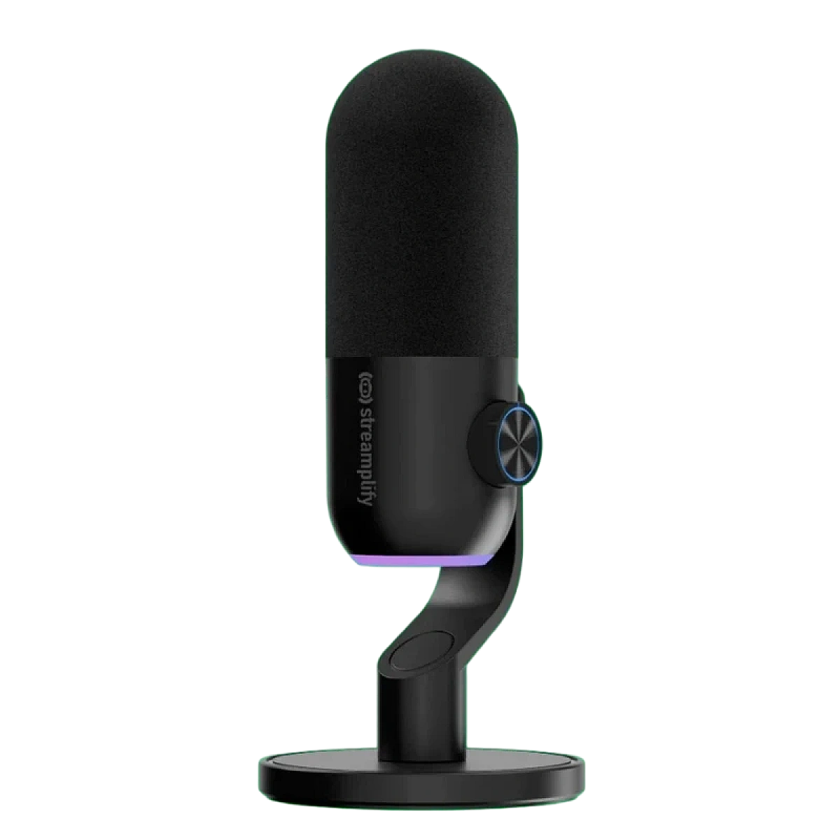 Micrófono Streamplify MIC MINI-48-RGB Cableado con Stand BLACK