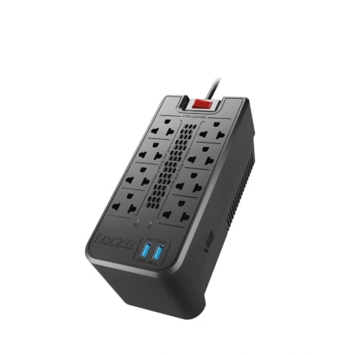 ESTABILIZADOR 8 TOMAS 1200VA/600W C/2USB 220V
