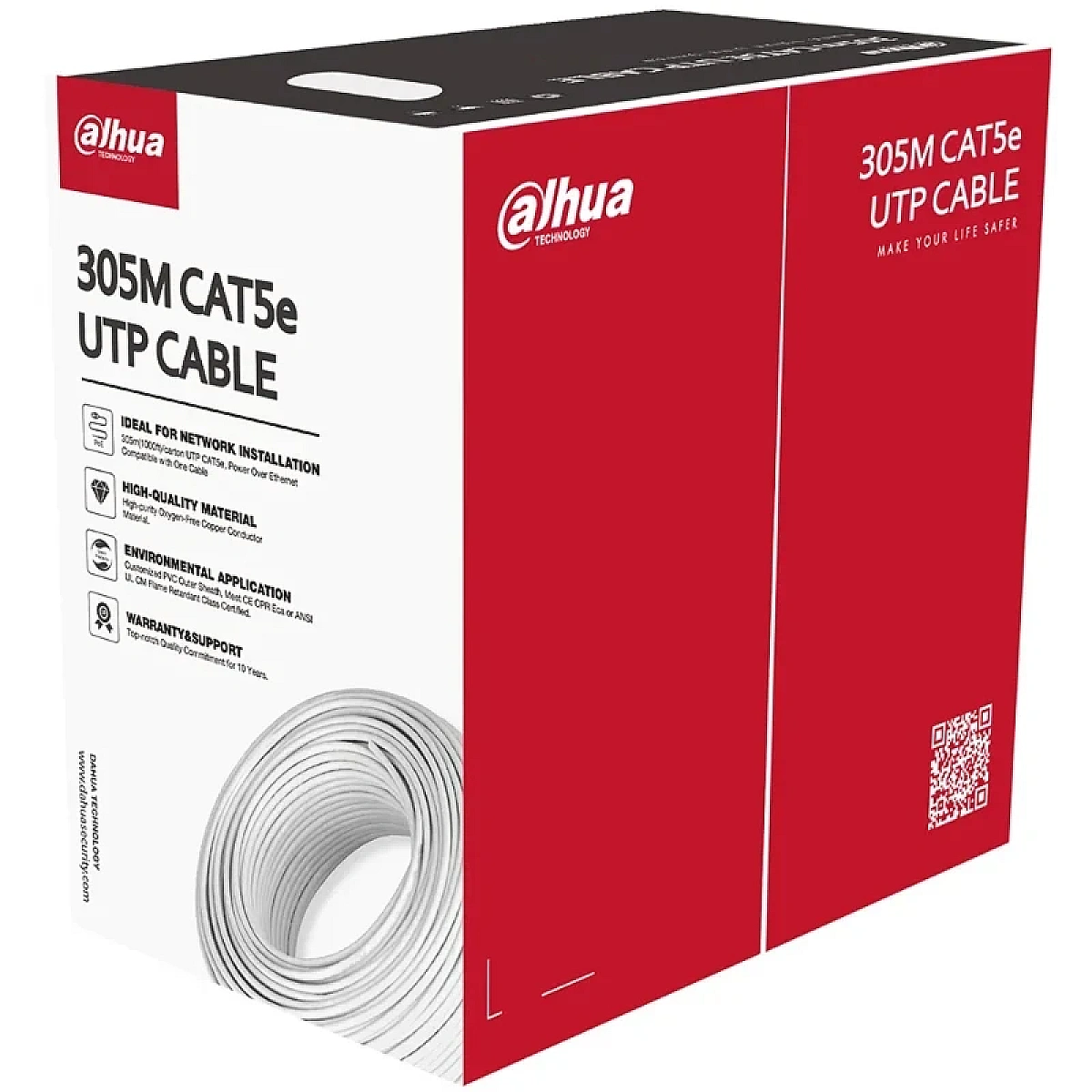 DH-PFM920I-5EU CABLE UTP CAT5E COBRE PURO OFC 305M (24AWG, POE) x Metro